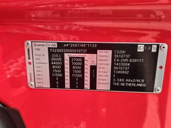 Scania S580 V8 / 6x2/4 / MEGA / LOWDECK / 103 cm